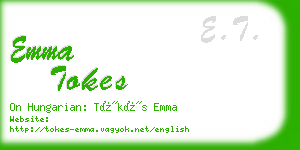 emma tokes business card